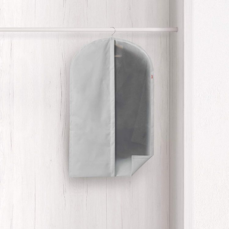 Vaatesuoja, 100 cm, Rayen premium, vaaleanharmaa
