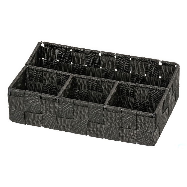 Kori 4 lokerolla, ADRIA, pieni, 17 x 26 x K6,5 cm, musta