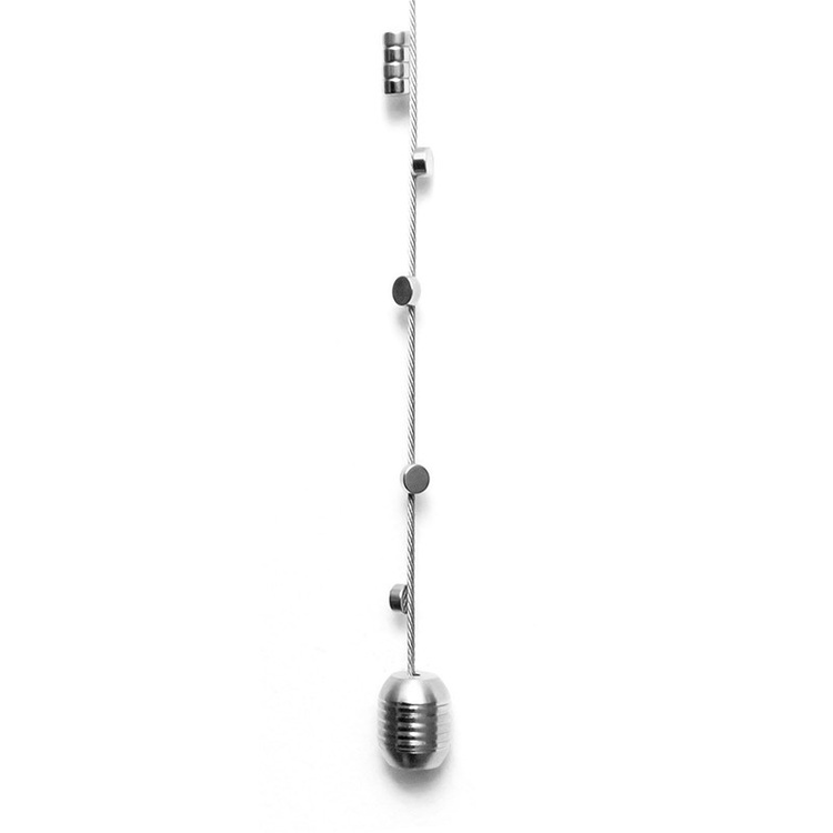 Magneettinen valokuvaripustin painolla ja 15 magneetilla 200 cm