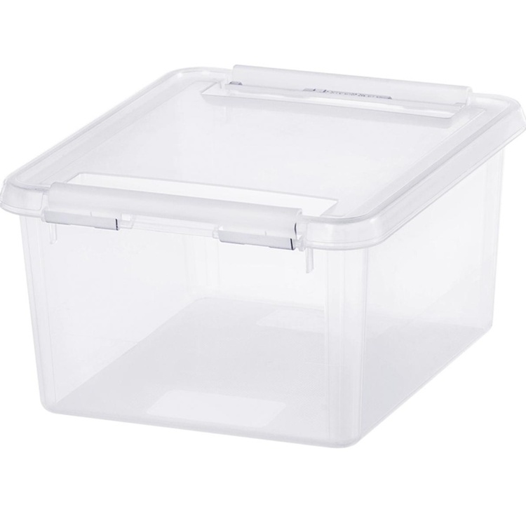 Säilytyslaatikko kannella 2 l, SmartStore, kirkas/valkoinen