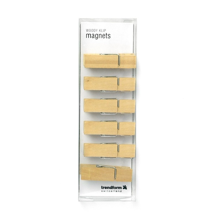 Magneettipyykkipoika 6 kpl, puuta