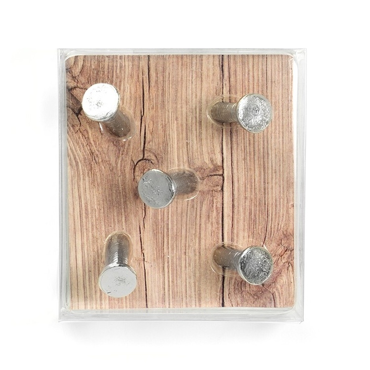 Naulan muotoiset magneetit, 5 kpl, NAIL, Ø 1,5 x K 2,8 cm, hopea