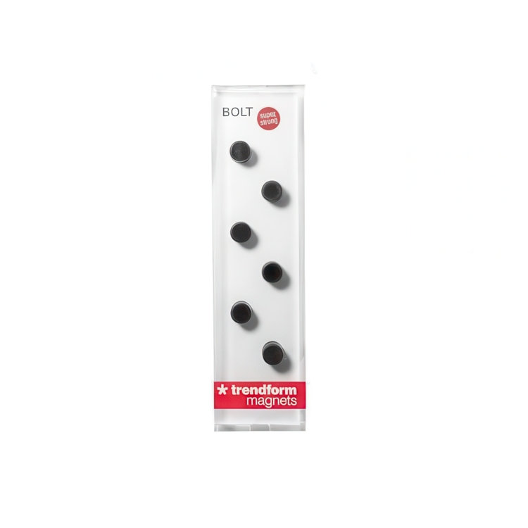 Minimagneetti sylinteri 6-pakkaus, musta