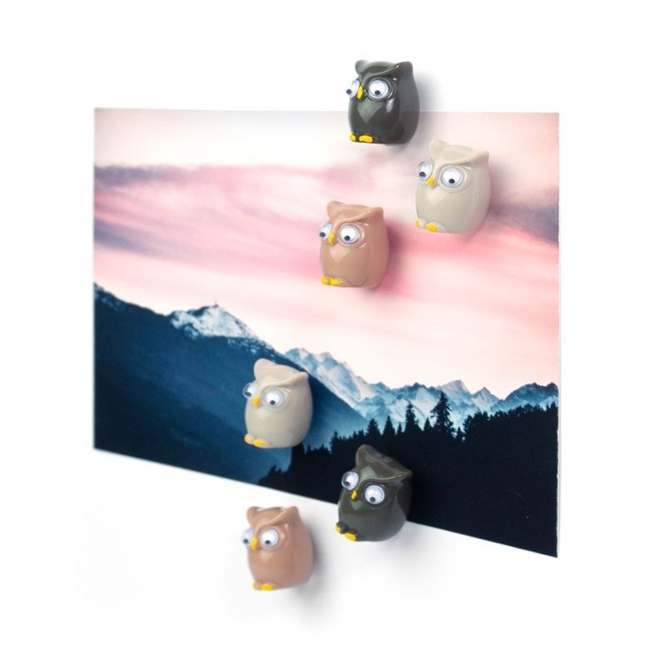Magneettihahmot 6 kpl, Pöllö