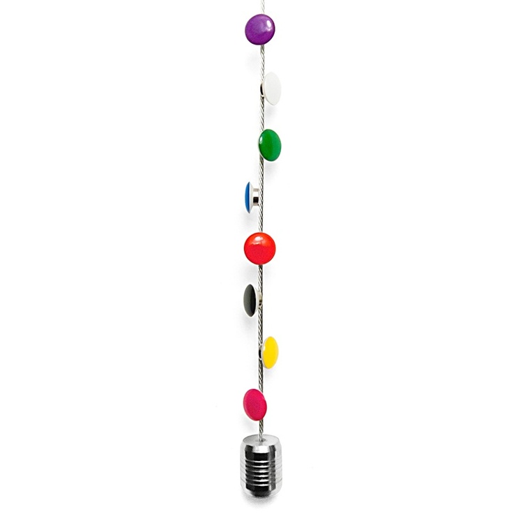 Magneettinen valokuvaripustin painolla ja 8 värikkäällä magneetilla 150 cm