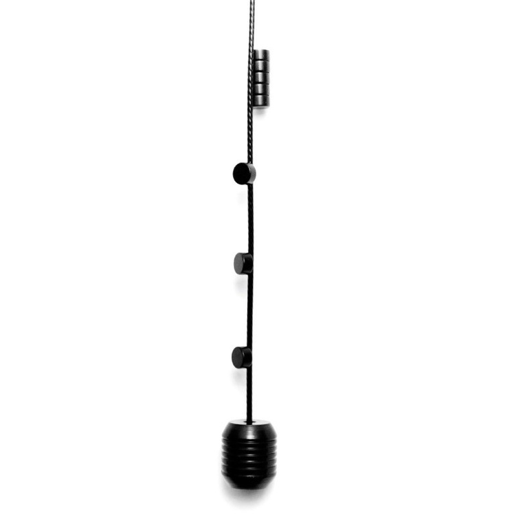 Magneettinen valokuvaripustin painolla ja 8 magneetilla 150 cm, musta