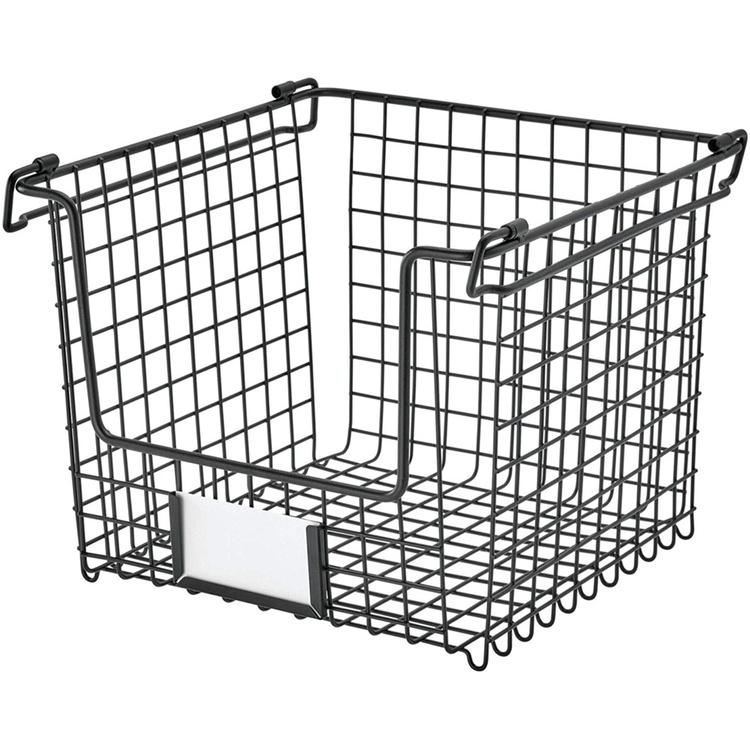 Pinottava metallikori etikettipidikkeellä, keskikoko musta