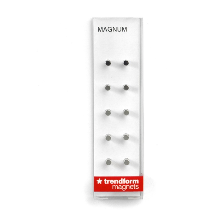 Minimagneetit lieriö 10 kpl, hopea