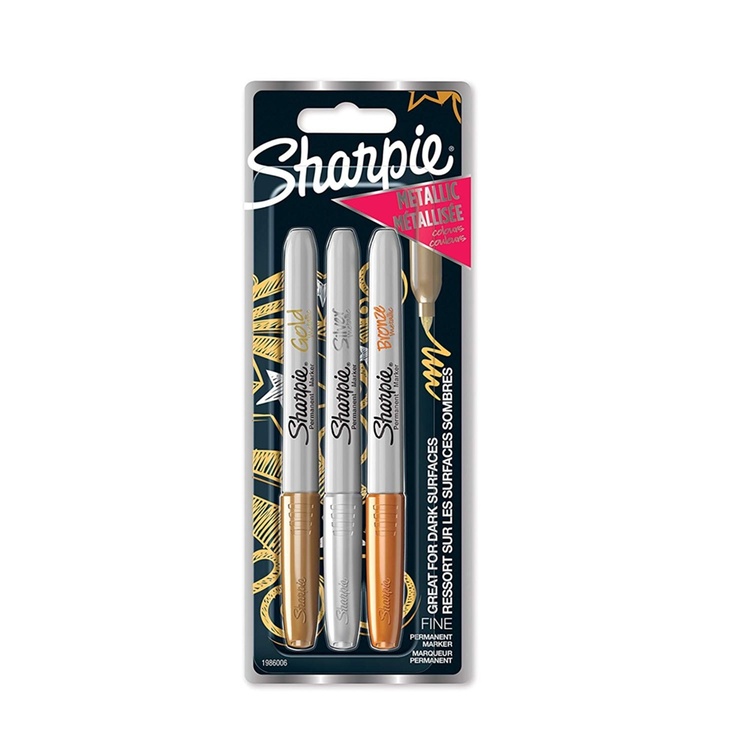Merkkauskynä 3 kpl metallinhohto, Sharpie