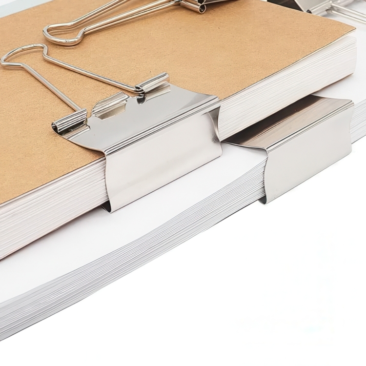Paperinipistimet, 4 kpl, FOLDBACK CLIPS XL - 51 mm, hopea