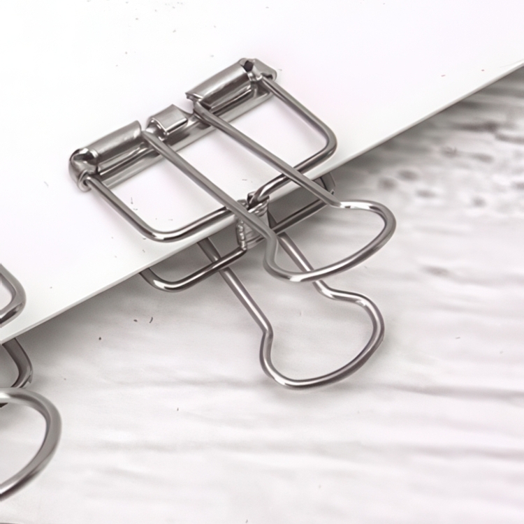 Paperipidikkeet, 6 kpl, WIRE CLIPS SMALL 19 mm, hopea