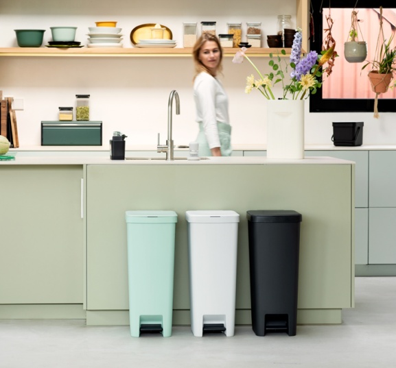 Korkea poljinroskakori 40 l, Brabantia, Vaaleanvihreä view 2