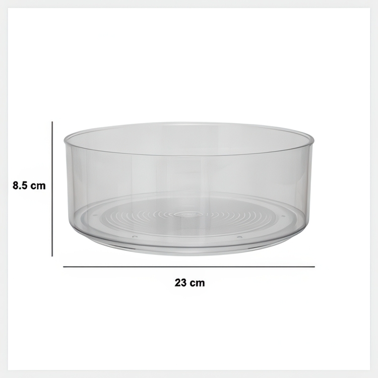 Pyörivä tarjotin korkealla reunalla, 23 cm