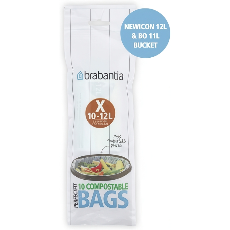 Kompostoituva roskapussi nauhalla 10 kpl 10–12 l, Brabantia