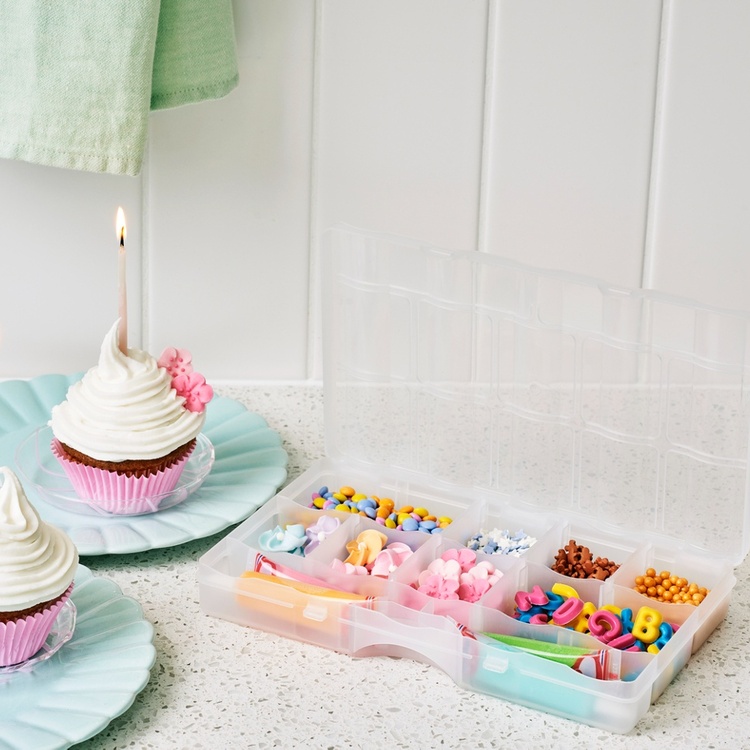 Lajittelulaatikko kannella, 12 lokeroa, SmartStore