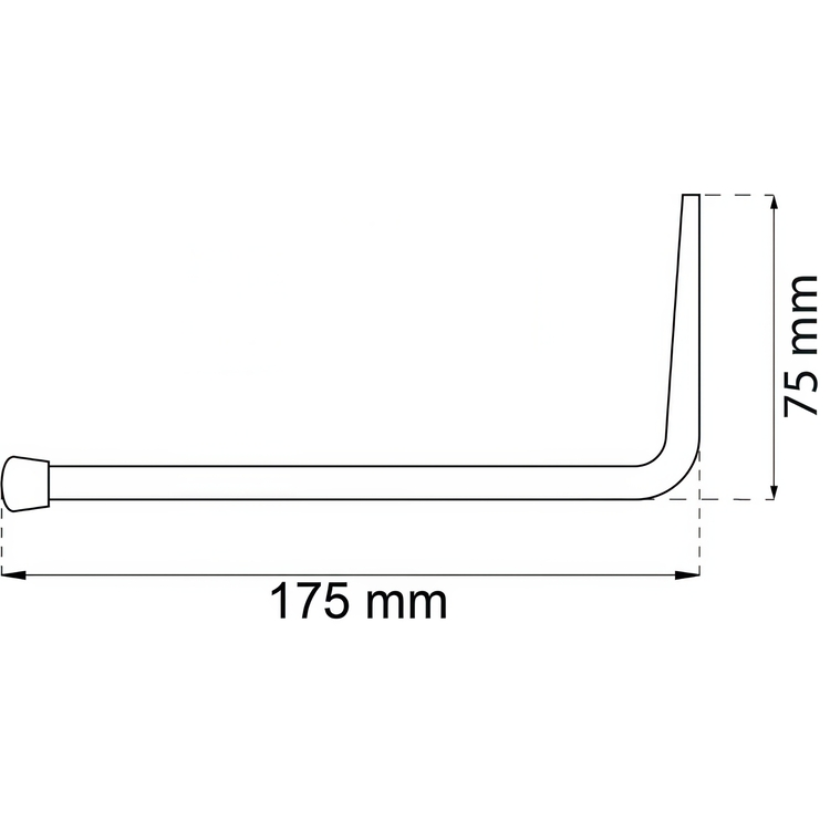 Tikkaiden seinäpidike, 17,5 cm, Habo