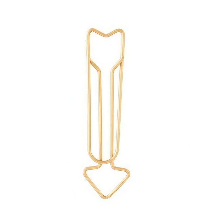 Suuret nuolen muotoiset paperiliittimet, ARROW, 15 kpl, Monograph, 2,8 cm, messinki