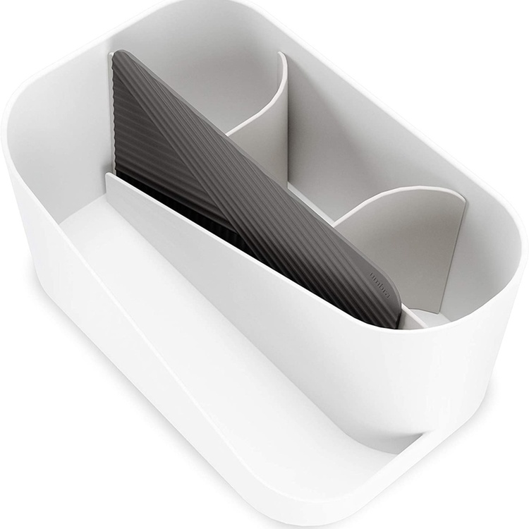 Hiustenkuivaajateline ym., UMBRA GLAM HAIR TOOLS ORGANISER, 26,5 x 17 x K 12,5 cm, valkoinen/harmaa