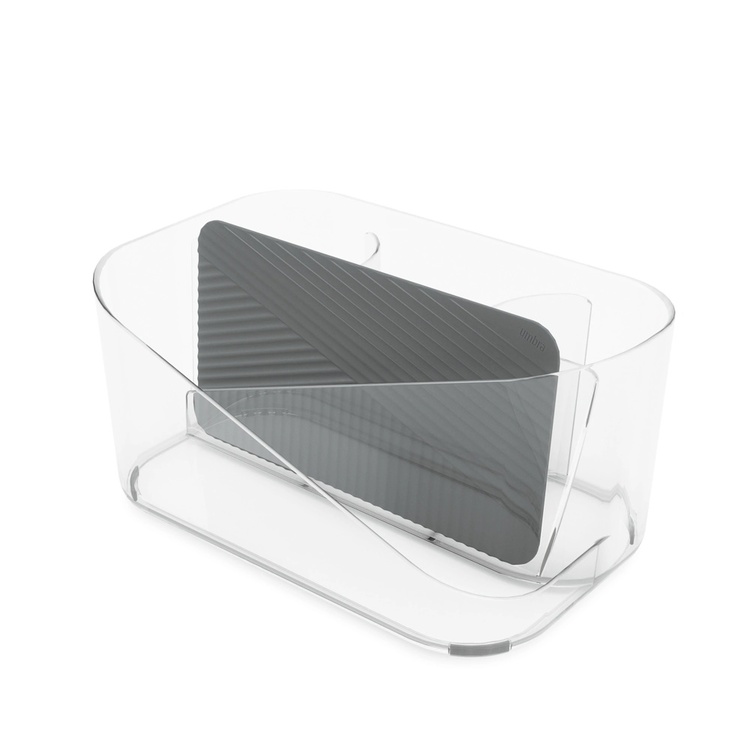 Hiustenkuivaajateline ym., UMBRA GLAM HAIR TOOLS ORGANISER, 26,5 x 17 x K 12,5 cm, kirkas/harmaa