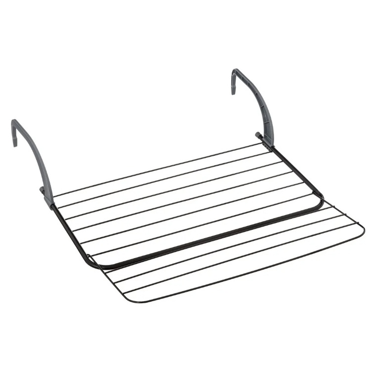 Avattava kuivausteline patterille ja parvekkeelle, musta