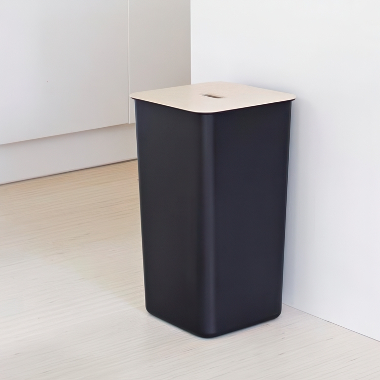 Pyykkikori puukannella 53 l, SmartStore