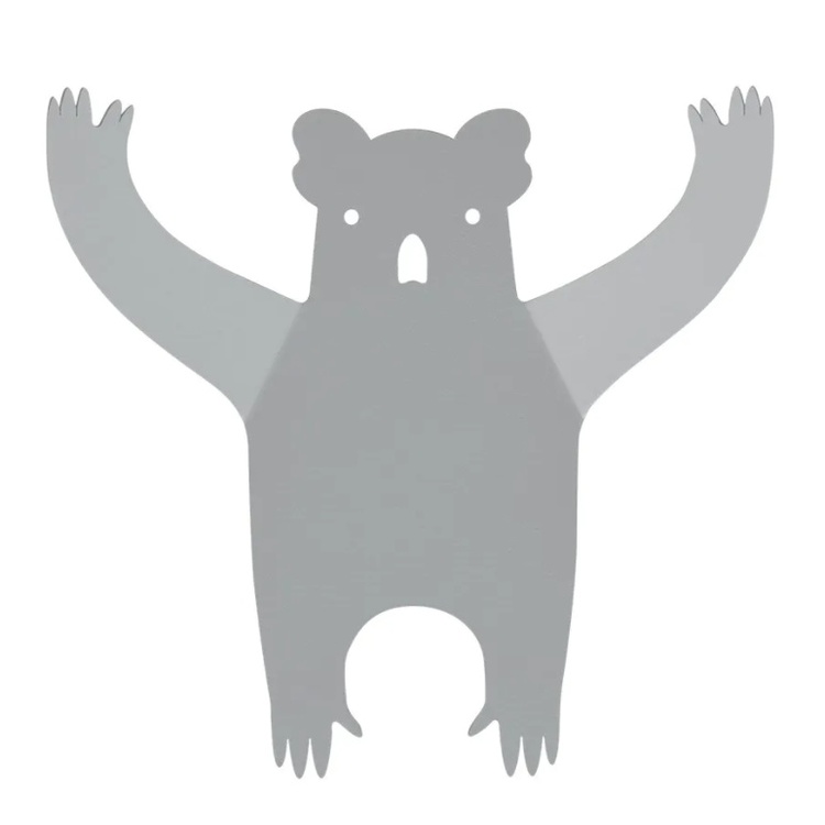 Seinäkoukku kierrätysmetallista, Koala