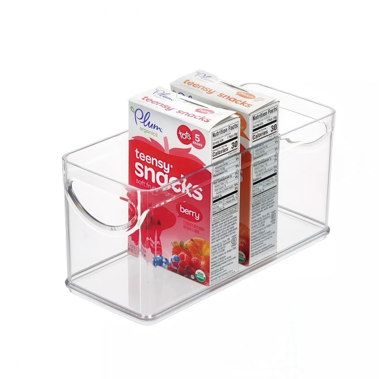 Avoin laatikko, pinottava, kapea, RPET CABINET BIN, 25,4 x 10,8 x K 12,7 cm, läpinäkyvä