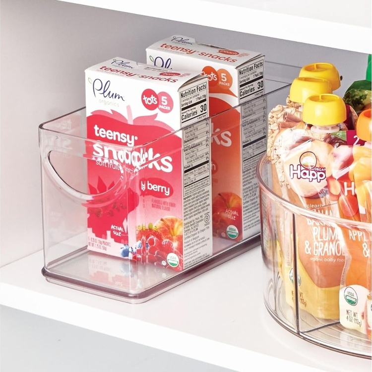 Avoin laatikko, pinottava, kapea, RPET CABINET BIN, 25,4 x 10,8 x K 12,7 cm, läpinäkyvä