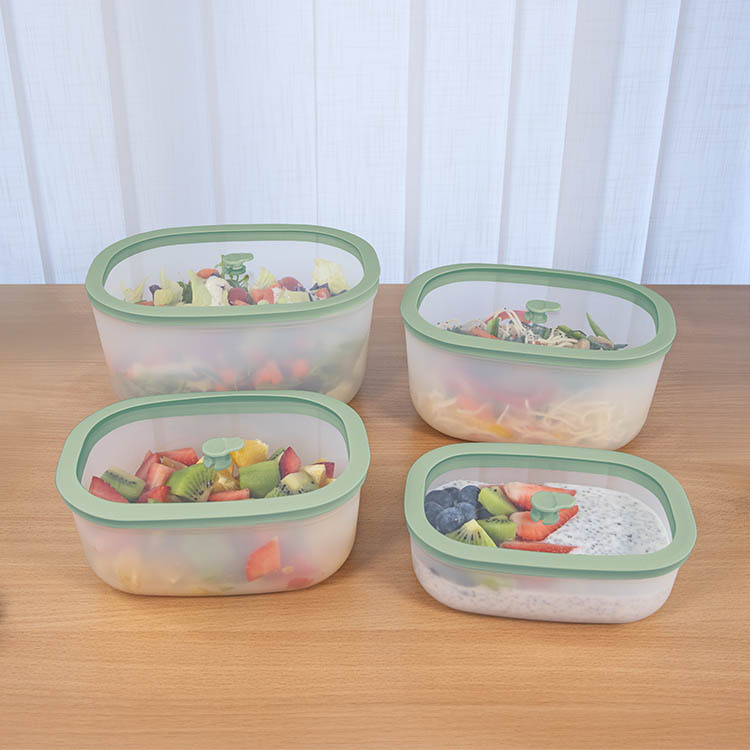 Vakuumisäilytysrasia lasikannella, 4 kpl ryhmässä Koti / Keittiötarvikkeet @ SmartaSaker.se (14532)