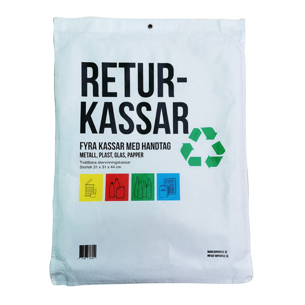 Jätelajittelukassi lasi, paperi, metalli ja muovi ryhmässä Koti / Ympäristöystävälliset tuotteet / Jätelajittelu @ SmartaSaker.se (11139)
