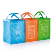 Jätelajittelukassi paperi, metalli ja muovi, COLORFUL RECYCLING