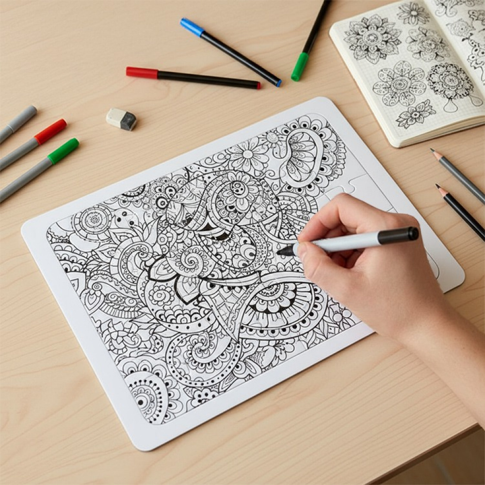 Valkoinen palapeli, 30 palaa ryhmässä Vapaa-aika / Pelit & leikit / Askartelu @ SmartaSaker.se (13059)