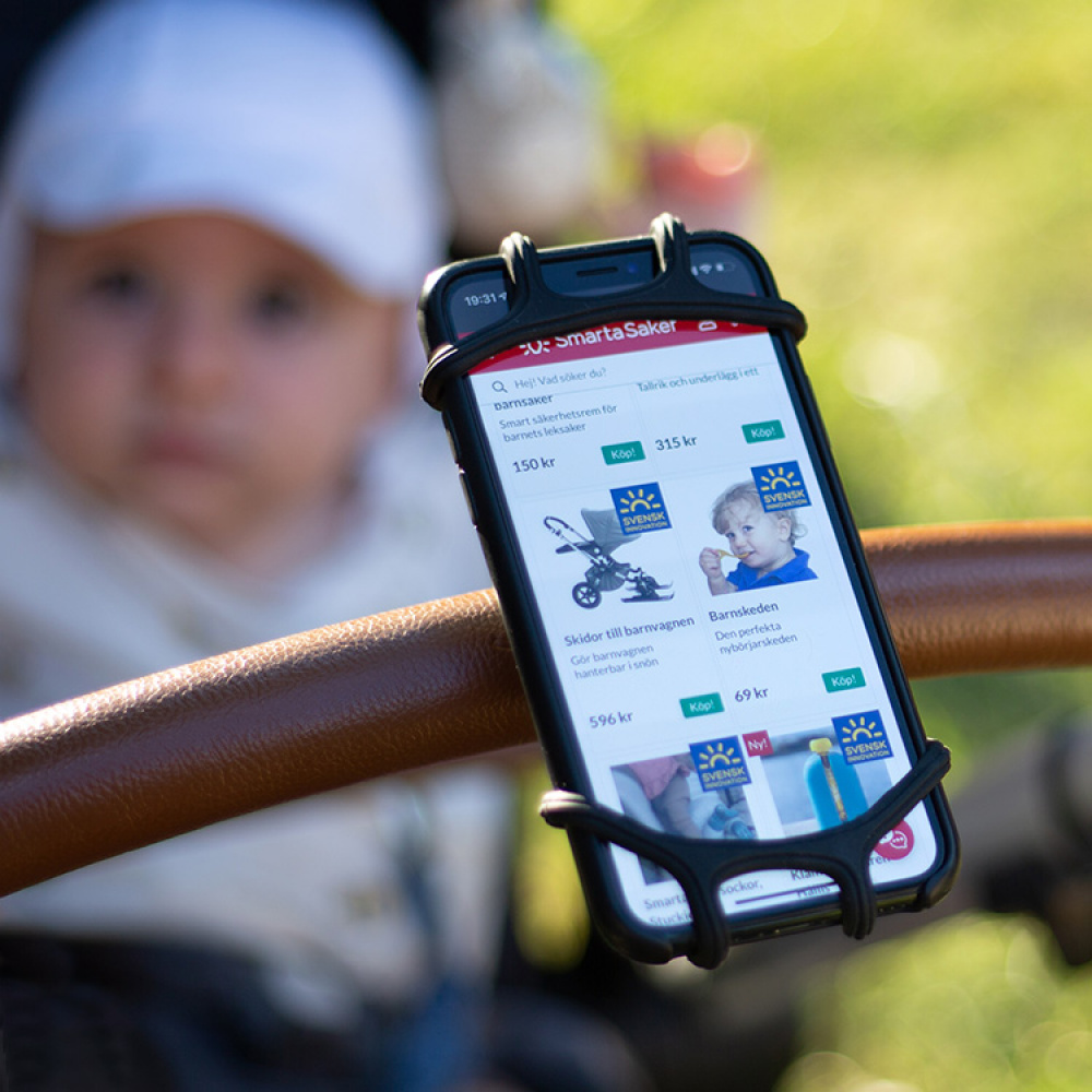 Puhelinpidike polkupyörään ja lastenvaunuihin ryhmässä Koti / Elektroniikka / Puhelimen lisävarusteet @ SmartaSaker.se (13228)