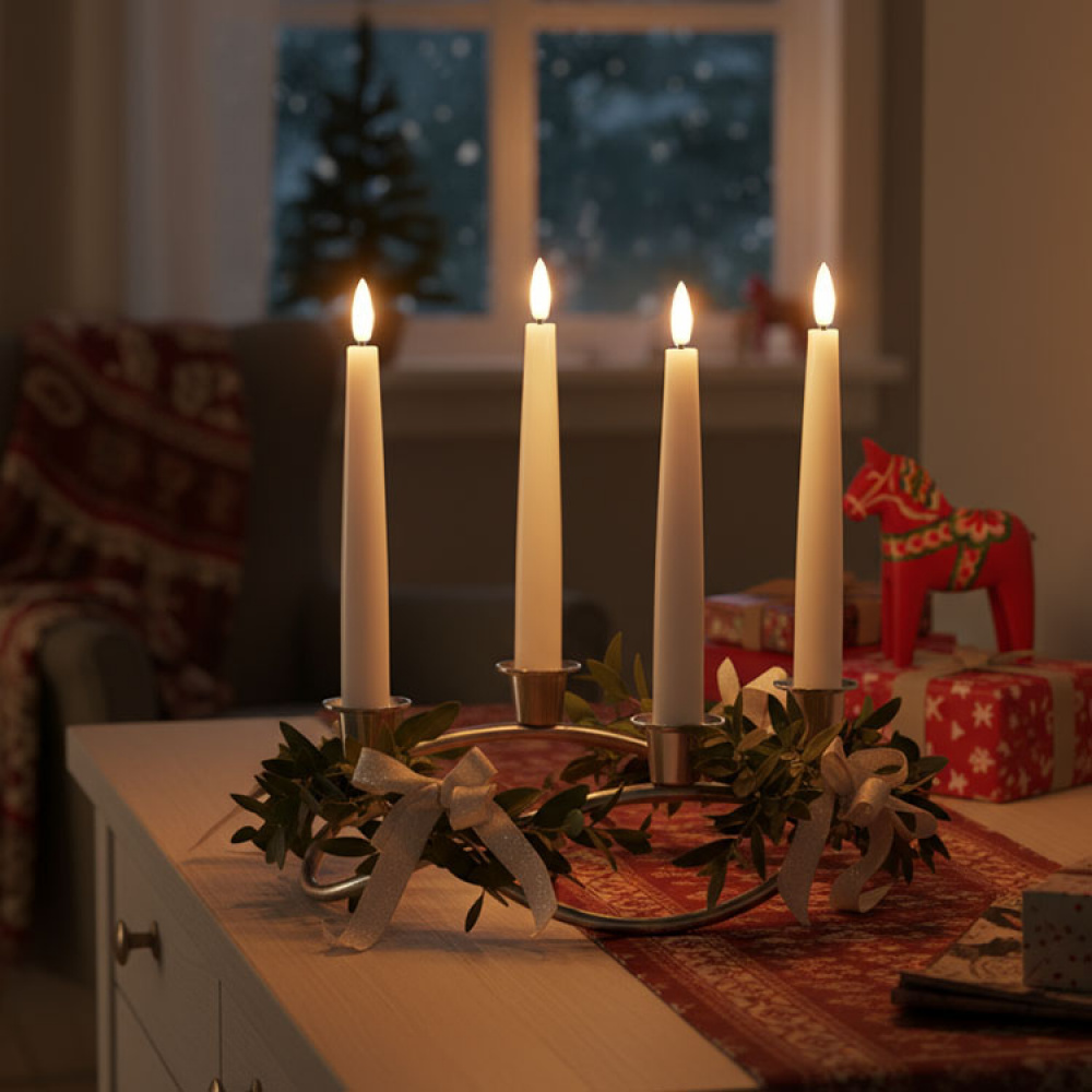 Kynttilät kaukosäätimellä 4 kpl ryhmässä Valaistus / Sisävalaistus / Kynttilät @ SmartaSaker.se (13640)