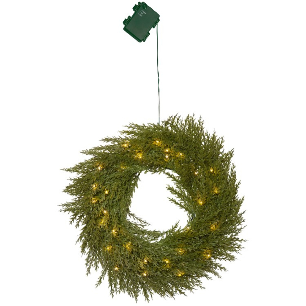 Paristokäyttöinen joulukranssi valaistuksella ryhmässä Juhlapäivät / Adventtiaika ja joulu / Jouluvalot @ SmartaSaker.se (13897)