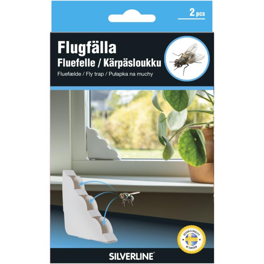 Huomaamaton kärpäsloukku ikkunaan, 2 kpl ryhmässä Turvallisuus / Tuholaiset / Hyönteissuoja @ SmartaSaker.se (13928)
