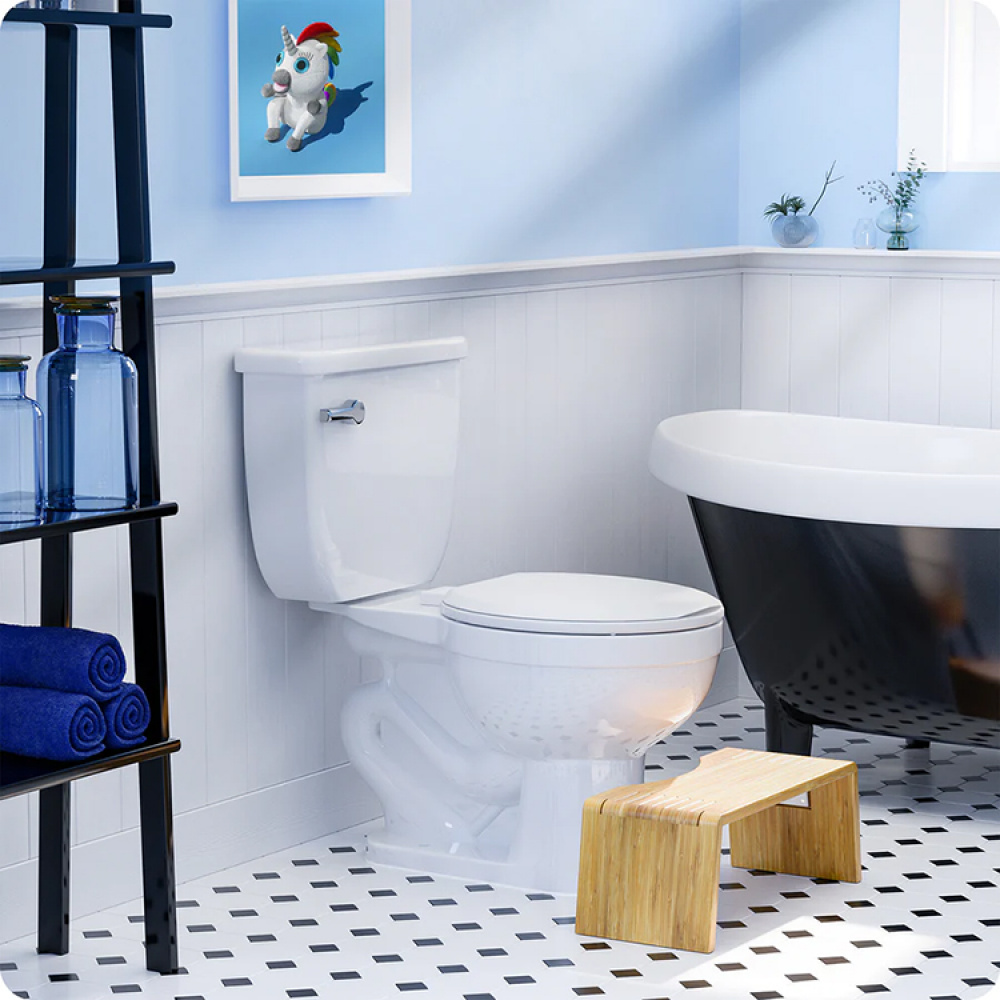 Kokoontaitettava bambuinen WC-jakkara, Squatty Potty ryhmässä Koti / Kylpyhuone / WC ja pesuallas @ SmartaSaker.se (14158)