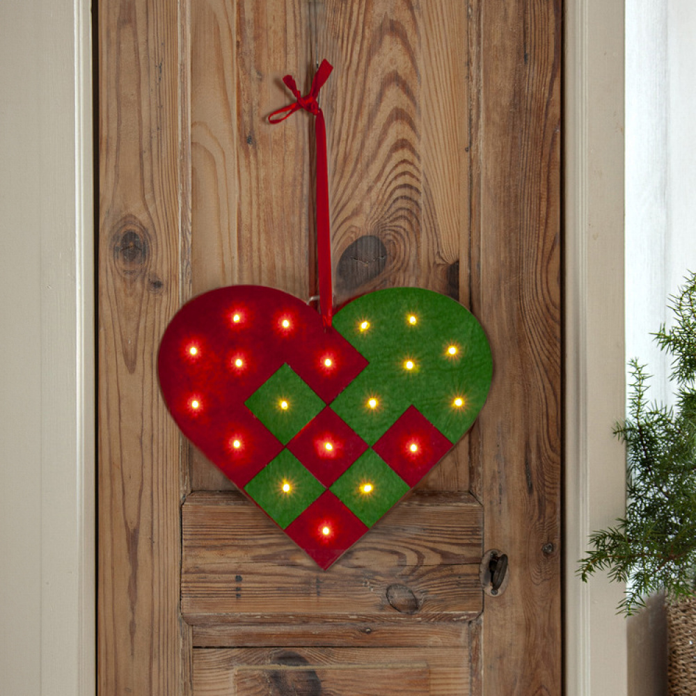 Paristokäyttöinen huovasta valmistettu joulukoriste ryhmässä Juhlapäivät / Adventtiaika ja joulu / Jouluvalot @ SmartaSaker.se (14402)