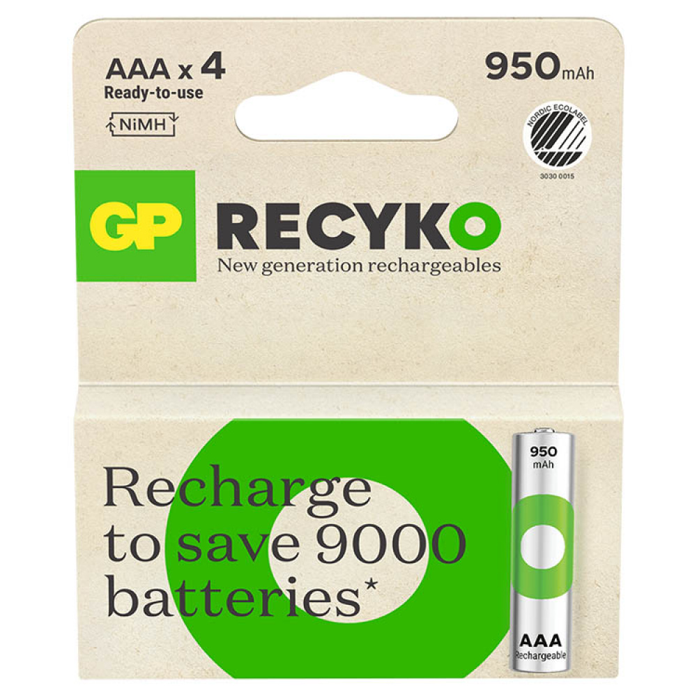 Ladattavat paristot, GP ReCyko ryhmässä / paristot @ SmartaSaker.se (14485)