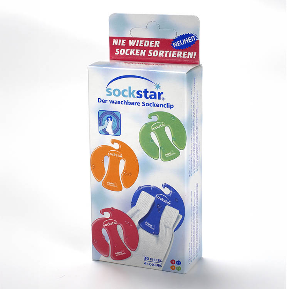 Sukkakiinnikkeet Sockstar 20 kpl ryhmässä Koti / Siivous & kodinhoito @ SmartaSaker.se (14514)