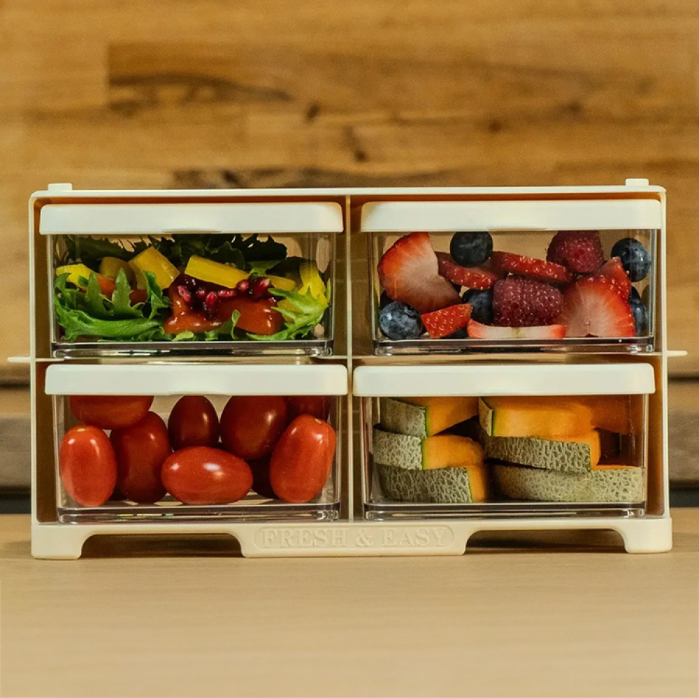 Jääkaapin laatikoilla varustettu teline ryhmässä Koti / Keittiötarvikkeet @ SmartaSaker.se (14578)