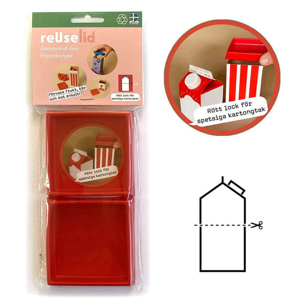 Juomapakkauksen kansi, reUselid, uudelleenkansi ryhmässä Koti / Ympäristöystävälliset tuotteet @ SmartaSaker.se (14606)