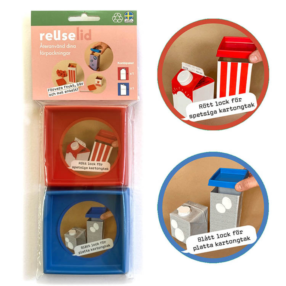 Juomapakkauksen kansi, reUselid, uudelleenkansi ryhmässä Koti / Ympäristöystävälliset tuotteet @ SmartaSaker.se (14606)