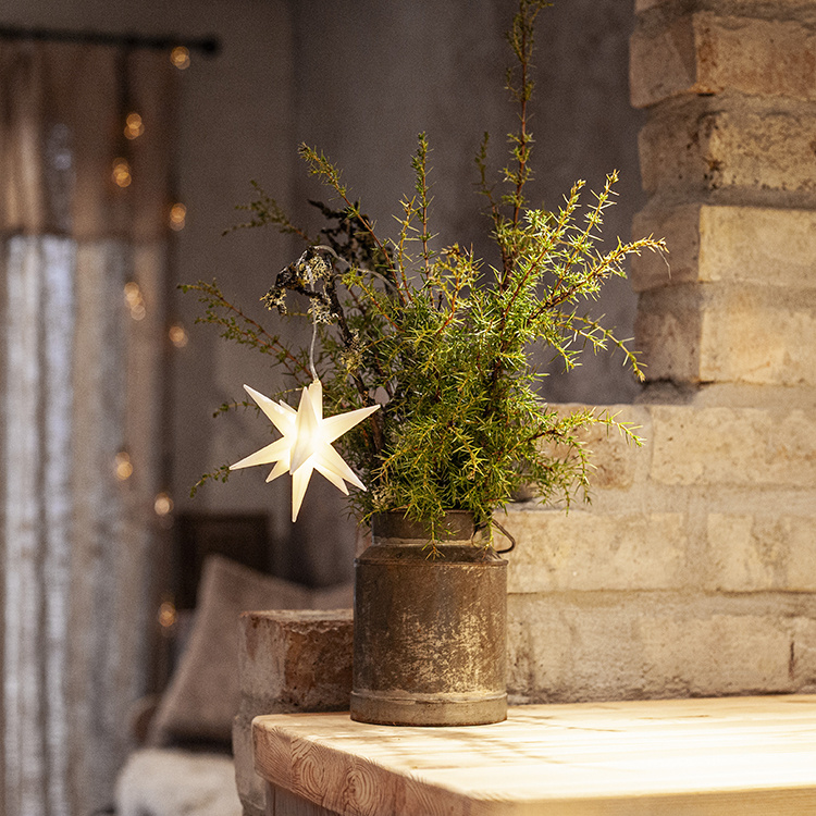 Paristokäyttöinen mini 3D-tähti ryhmässä Juhlapäivät / Adventtiaika ja joulu / Jouluvalot @ SmartaSaker.se (14655)