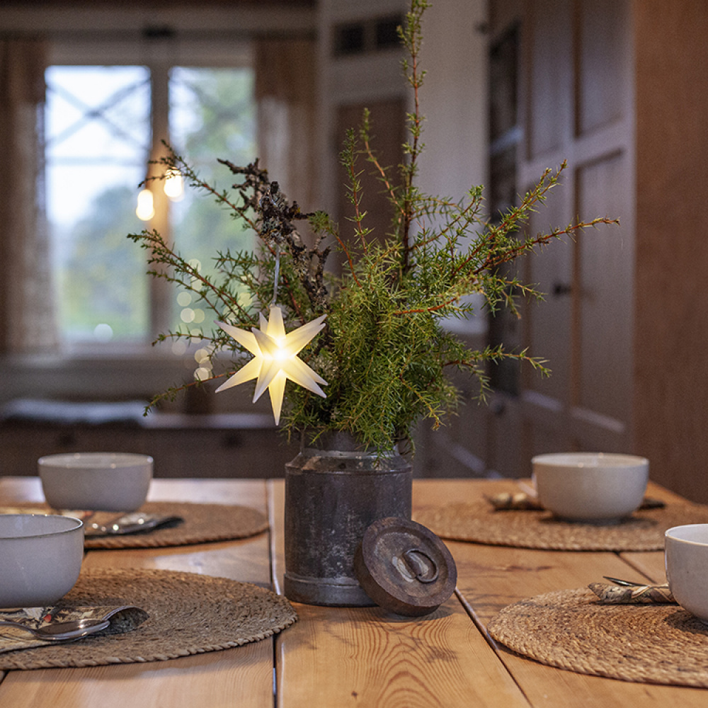 Paristokäyttöinen mini 3D-tähti ryhmässä Juhlapäivät / Adventtiaika ja joulu / Jouluvalot @ SmartaSaker.se (14655)