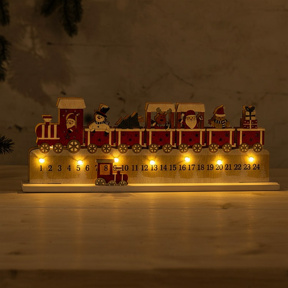 Adventtikalenteri, jossa on lähtölaskenta ryhmässä Juhlapäivät / Adventtiaika ja joulu / Jouluvalot @ SmartaSaker.se (14658)