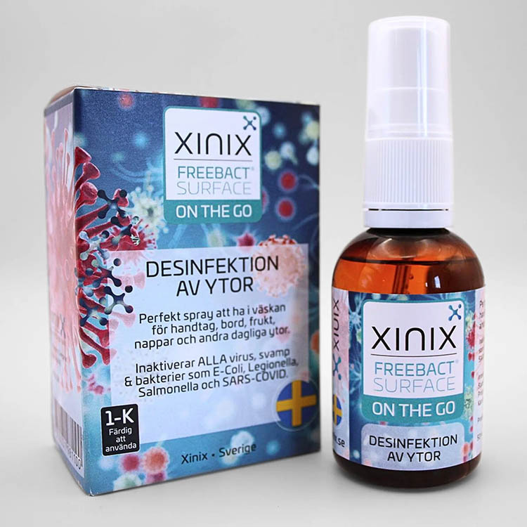 Pintadesinfiointi, Xinix FreeBact Surface ryhmässä Turvallisuus / Kriisivalmius @ SmartaSaker.se (14767)