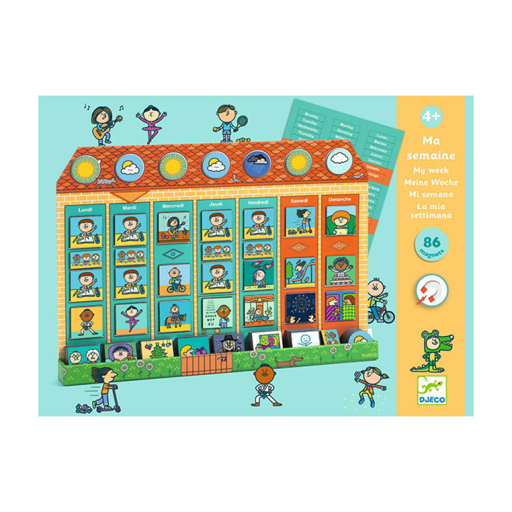 Magneettinen viikkokalenteri lapsille ryhmässä Koti / Lasten tavarat @ SmartaSaker.se (14770)