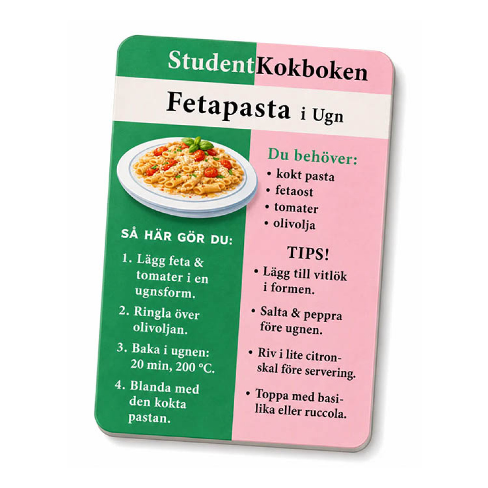 Opiskelijan reseptikortit ryhmässä Vapaa-aika / Pelit & leikit @ SmartaSaker.se (14838)
