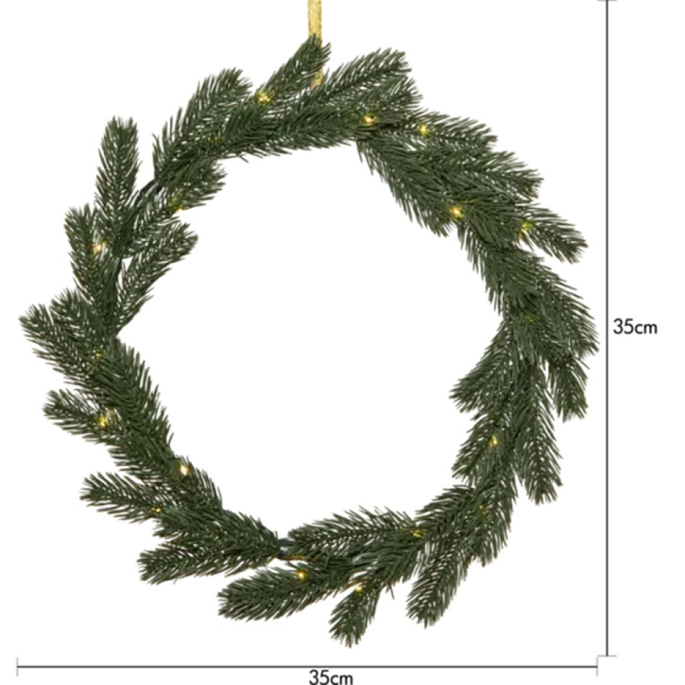 Valaistu kuusikranssi ryhmässä Valaistus / Sisävalaistus @ SmartaSaker.se (14883)